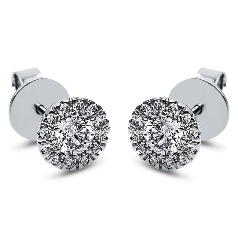 Ohrstecker    aus 585/-14 Karat Weißgold mit 26 Diamanten 1 ct