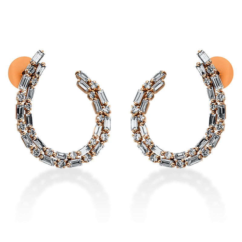 Ohrschmuck    aus 750/-18 Karat Rotgold mit 72 Diamanten 3