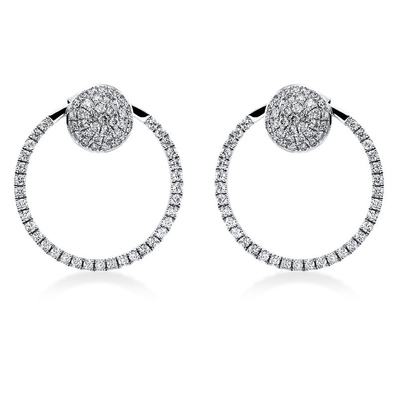 Ohrschmuck    aus 750/-18 Karat Weißgold mit 138 Diamanten 0