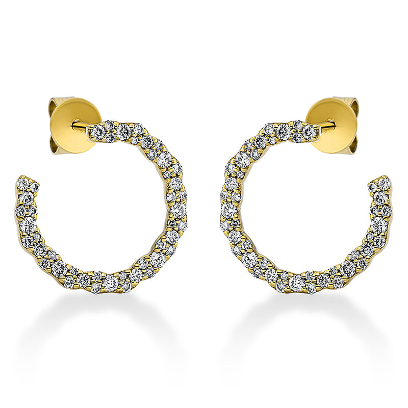 Ohrstecker    aus 750/-18 Karat Gelbgold mit 90 Diamanten 0