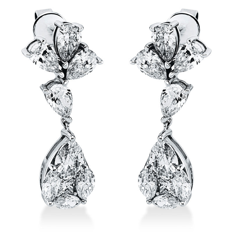 Ohrschmuck    aus 750/-18 Karat Weißgold mit 18 Diamanten 4