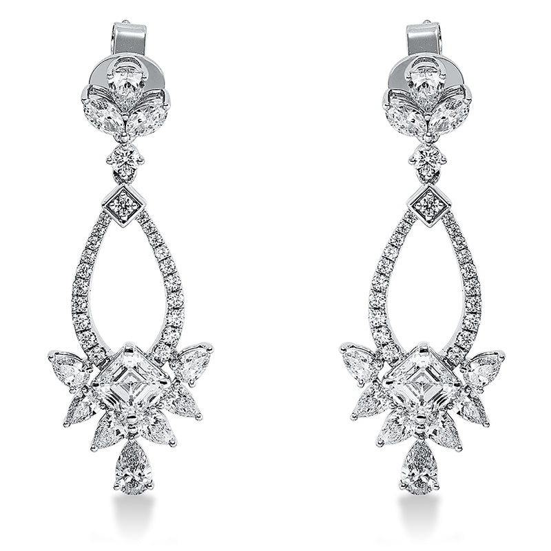 Ohrschmuck    aus 750/-18 Karat Weißgold mit 67 Diamanten 4