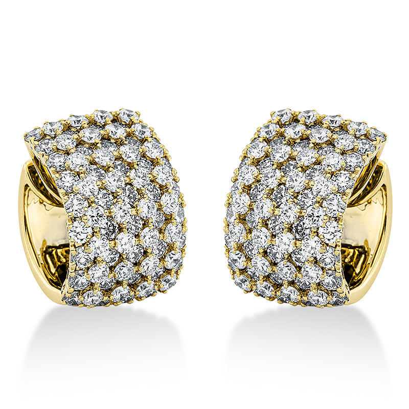 Creolen    aus 750/-18 Karat Gelbgold mit 154 Diamanten 7