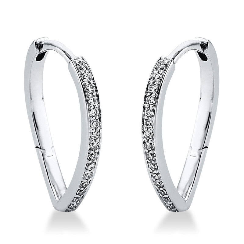 Ohrschmuck    aus 750/-18 Karat Weißgold mit 32 Diamanten 0