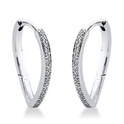 Ohrschmuck    aus 750/-18 Karat Weißgold mit 32 Diamanten 0