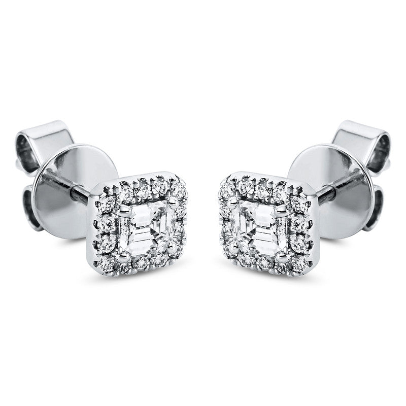 Ohrstecker    aus 750/-18 Karat Weißgold mit 30 Diamanten 0