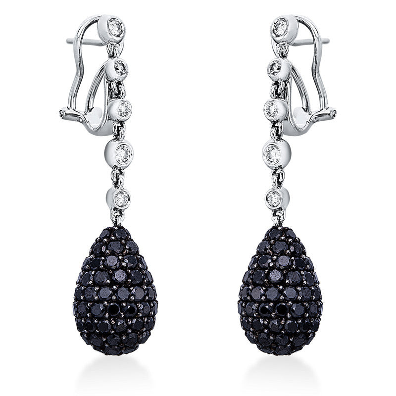 Ohrschmuck    aus 750/-18 Karat Weißgold mit 198 Diamanten 9