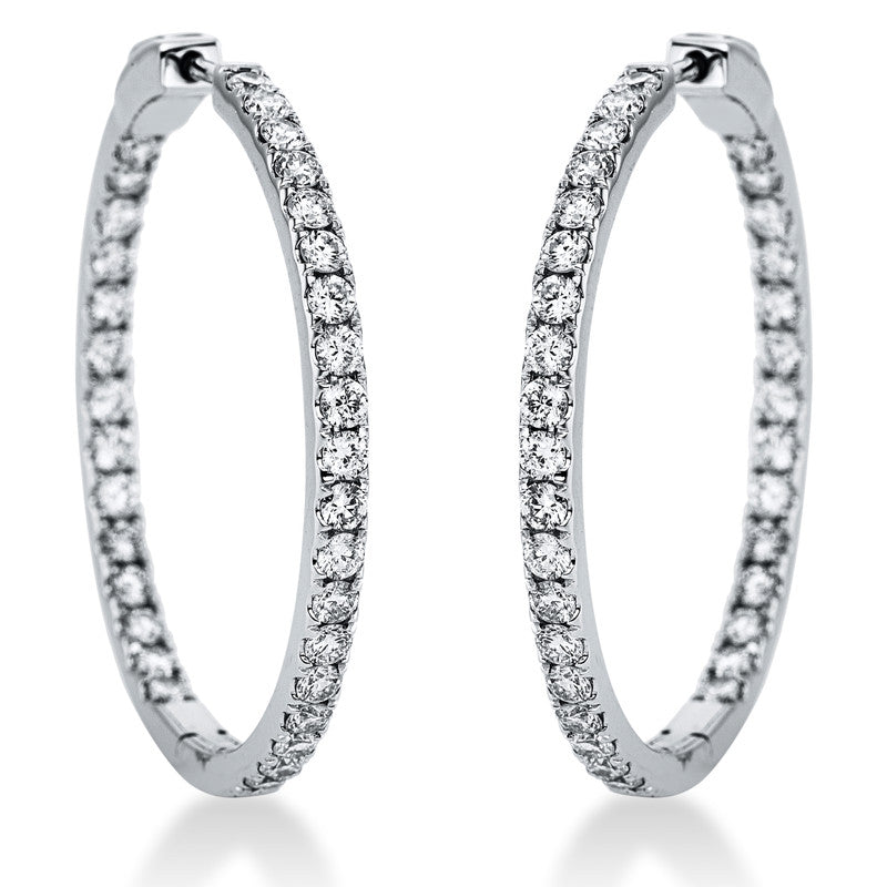 Creolen    aus 750/-18 Karat Weißgold mit 66 Diamanten 2