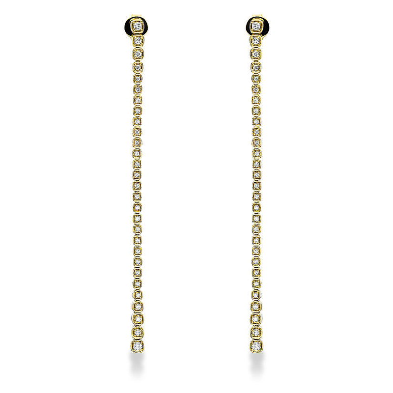 Ohrschmuck - Mehrfachsteinbesatz aus Gold mit Diamanten - 2L310