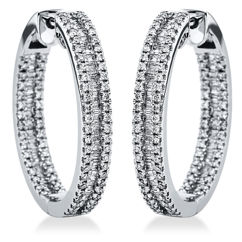 Creolen    aus 750/-18 Karat Weißgold mit 297 Diamanten 1