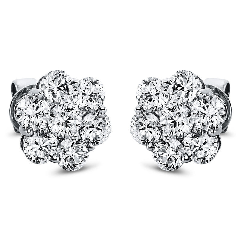 Ohrstecker    aus 750/-18 Karat Weißgold mit 14 Diamanten 2