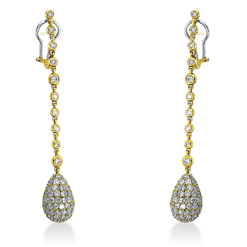 Ohrschmuck    aus 750/-18 Karat Gelbgold mit 208 Diamanten 8
