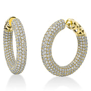 Creolen    aus 750/-18 Karat Gelbgold mit 568 Diamanten 16