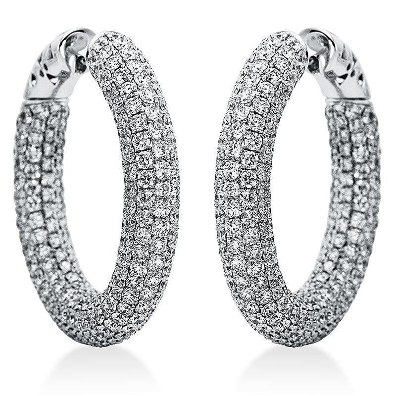 Creolen    aus 750/-18 Karat Weißgold mit 568 Diamanten 16