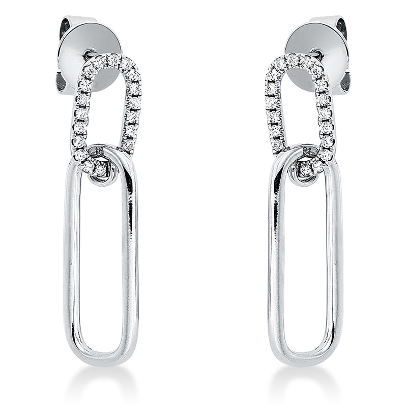 Ohrschmuck    aus 750/-18 Karat Weißgold mit 40 Diamanten 0