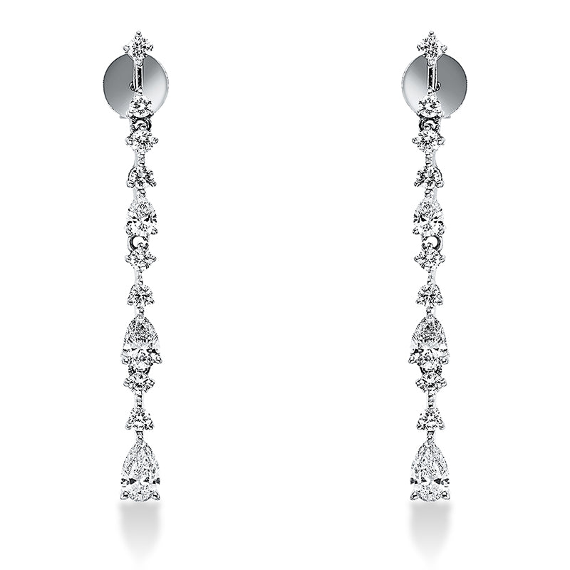 Ohrschmuck    aus 750/-18 Karat Weißgold mit 22 Diamanten 1