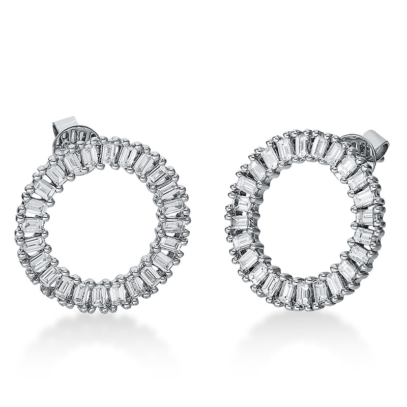 Ohrschmuck    aus 750/-18 Karat Weißgold mit 48 Diamanten 1