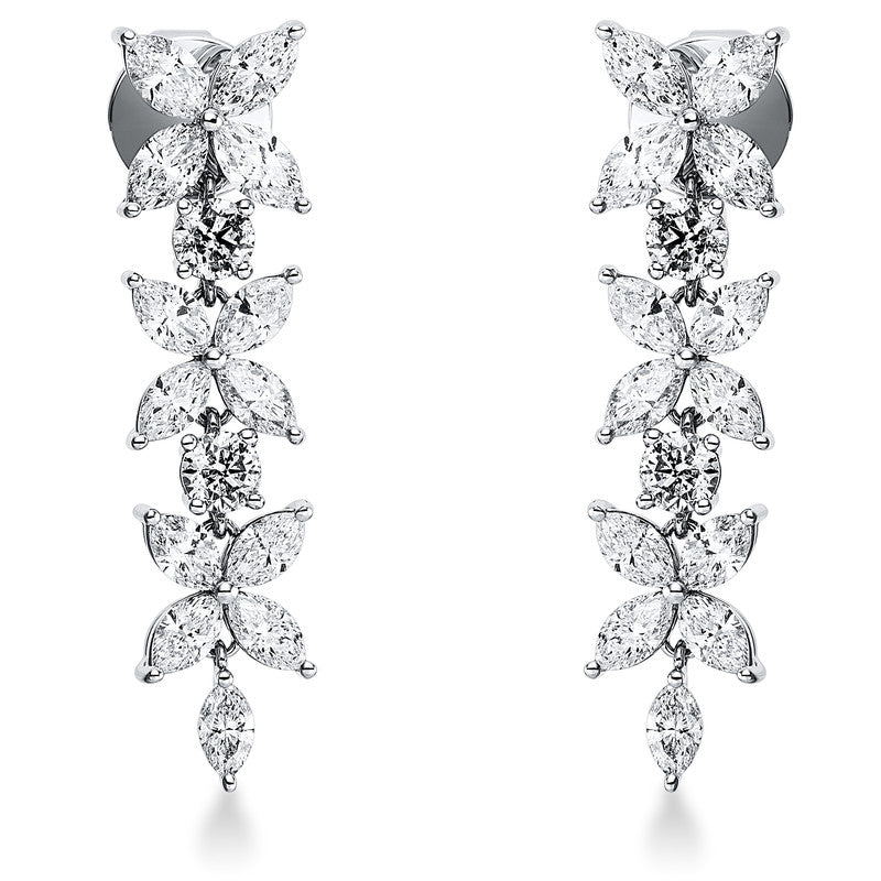 Ohrschmuck    aus 750/-18 Karat Weißgold mit 30 Diamanten 4