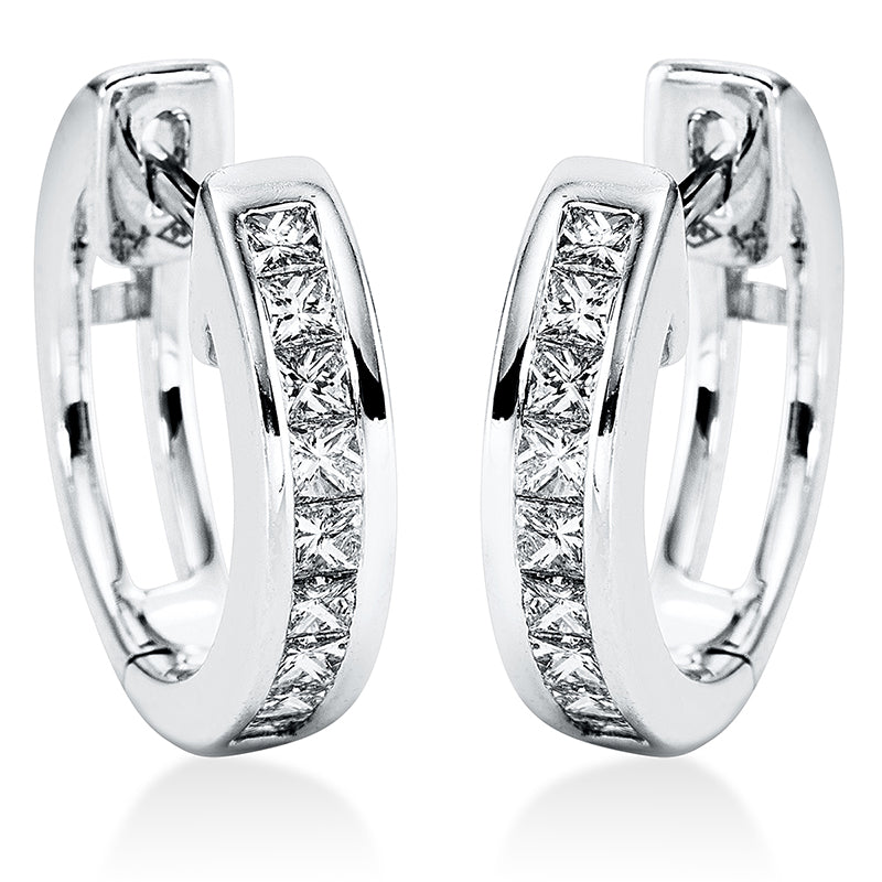 Ohrschmuck    aus 750/-18 Karat Weißgold mit 18 Diamanten 0