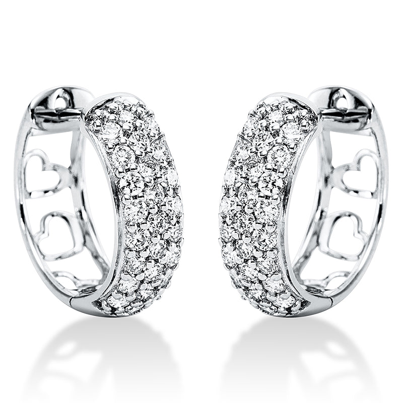 Ohrschmuck    aus 750/-18 Karat Weißgold mit 50 Diamanten 0