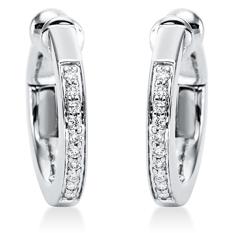 Ohrschmuck    aus 750/-18 Karat Weißgold mit 10 Diamanten 0