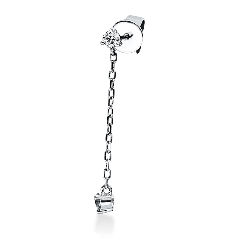 Ohrschmuck    aus 750/-18 Karat Weißgold mit 2 Diamanten 0