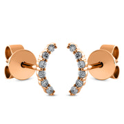 Ohrstecker - Mehrfachsteinbesatz aus Gold mit Diamanten, -Symbol - 2M105