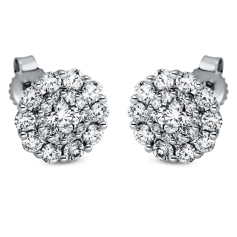 Ohrschmuck    aus 750/-18 Karat Weißgold mit 42 Diamanten 1