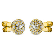 Ohrstecker    aus 750/-18 Karat Gelbgold mit 50 Diamanten 0
