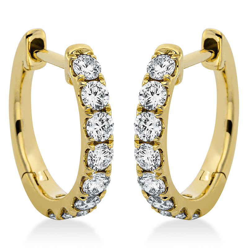 Creolen    aus 750/-18 Karat Gelbgold mit 16 Diamanten 0