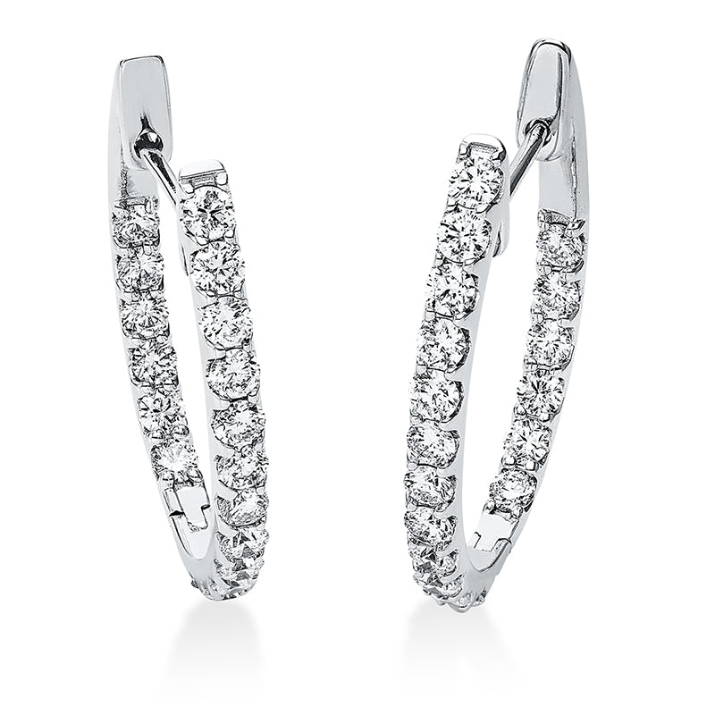 Creolen    aus 750/-18 Karat Weißgold mit 36 Diamanten 1