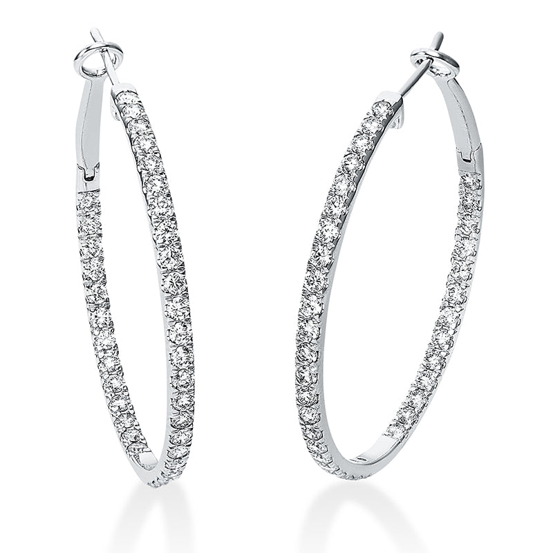 Creolen    aus 750/-18 Karat Weißgold mit 72 Diamanten 2