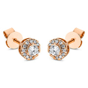 Ohrstecker    aus 750/-18 Karat Rotgold mit 26 Diamanten 0