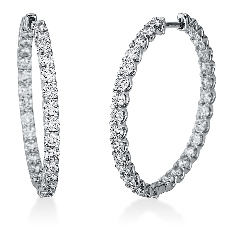 Creolen    aus 750/-18 Karat Weißgold mit 60 Diamanten 3