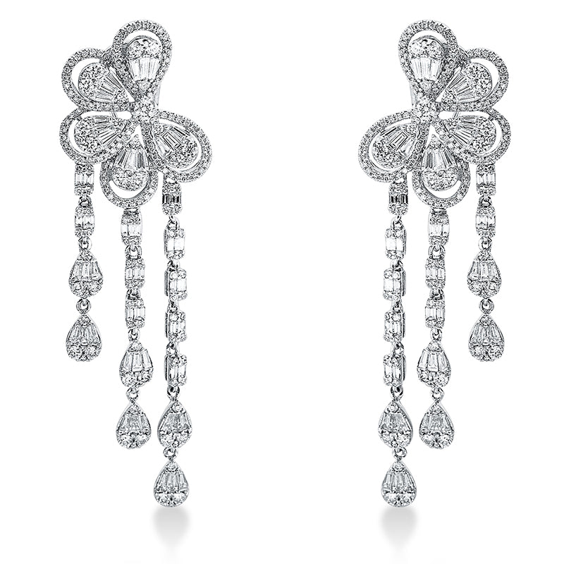 Ohrschmuck    aus 750/-18 Karat Weißgold mit 464 Diamanten 4