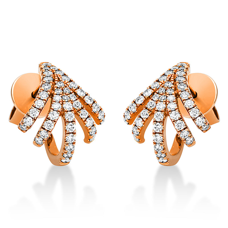 Ohrschmuck    aus 750/-18 Karat Rotgold mit 84 Diamanten 0
