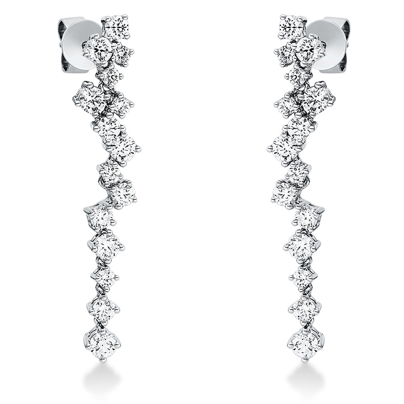 Ohrschmuck    aus 750/-18 Karat Weißgold mit 30 Diamanten 1