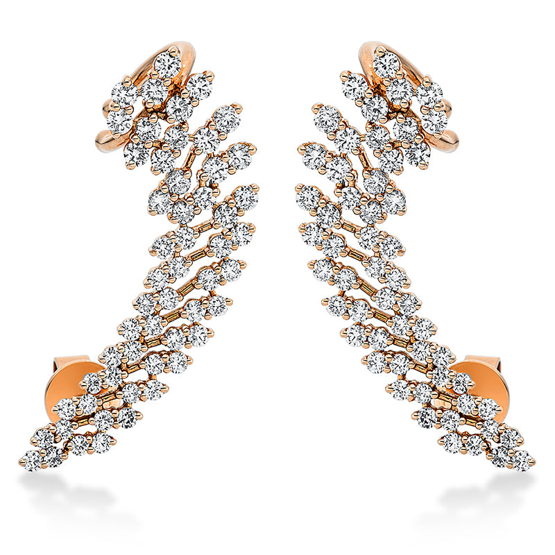 Ohrschmuck    aus 750/-18 Karat Rotgold mit 108 Diamanten 2