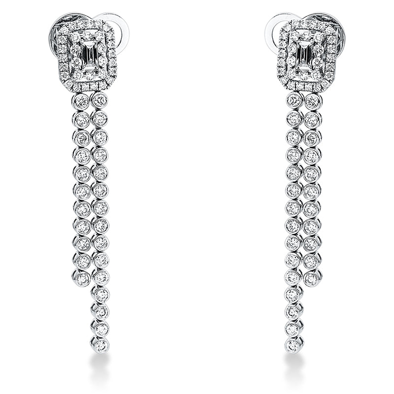 Ohrschmuck    aus 750/-18 Karat Weißgold mit 118 Diamanten 2