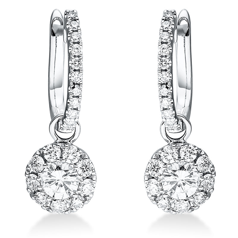 Ohrschmuck    aus 750/-18 Karat Weißgold mit 42 Diamanten 1