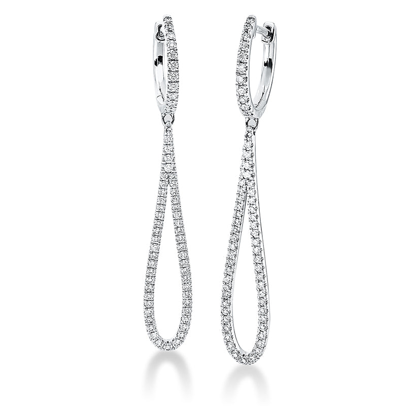 Ohrschmuck    aus 750/-18 Karat Weißgold mit 122 Diamanten 0