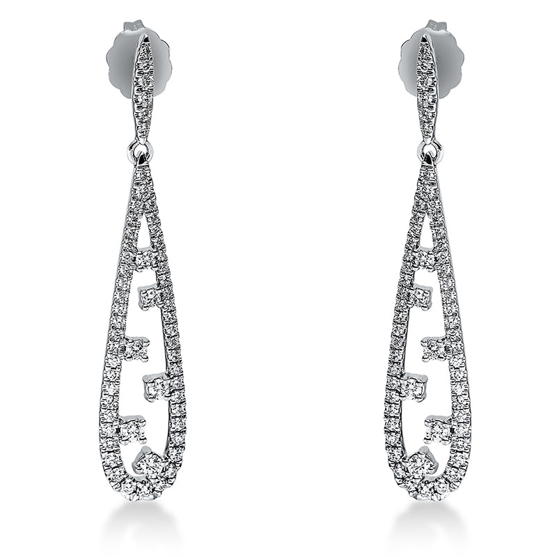 Ohrschmuck    aus 750/-18 Karat Weißgold mit 118 Diamanten 0