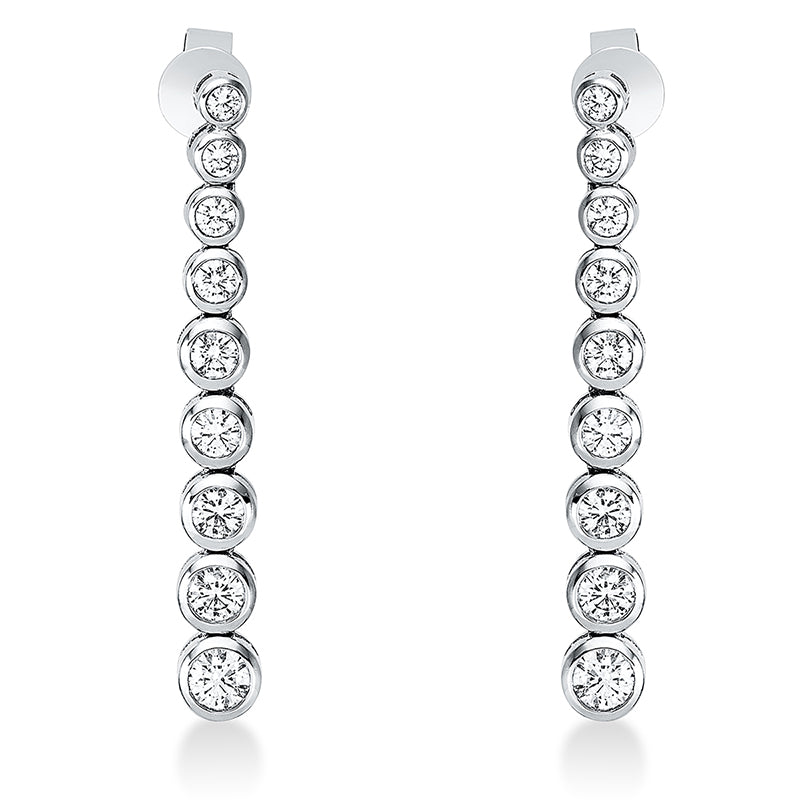 Ohrschmuck    aus 750/-18 Karat Weißgold mit 18 Diamanten 1