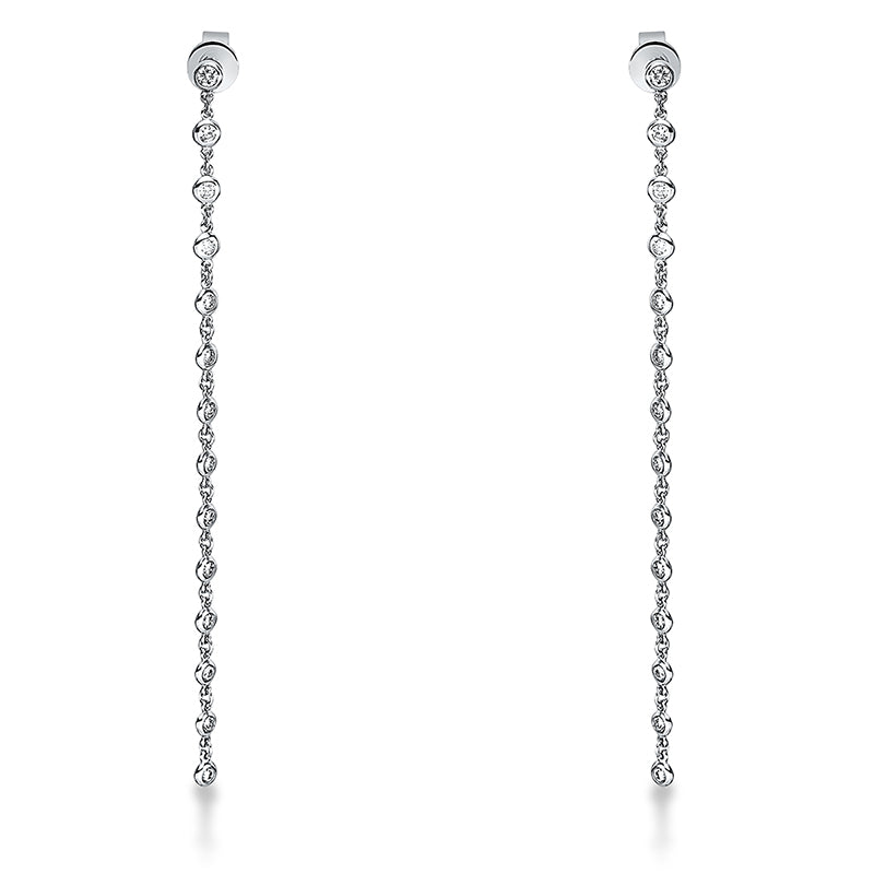 Ohrschmuck    aus 750/-18 Karat Weißgold mit 28 Diamanten 0