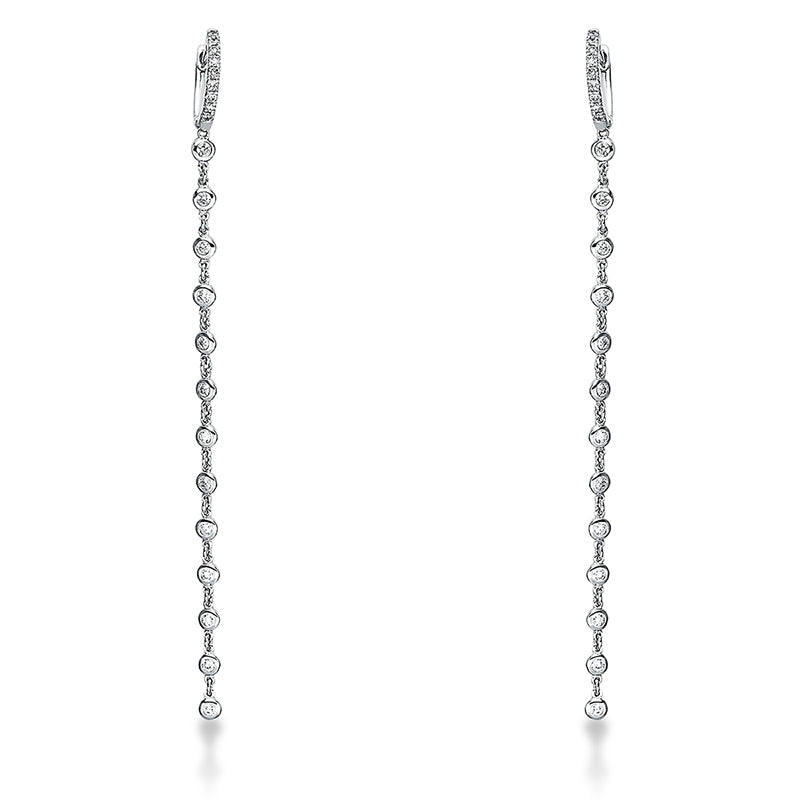 Ohrschmuck    aus 750/-18 Karat Weißgold mit 44 Diamanten 0