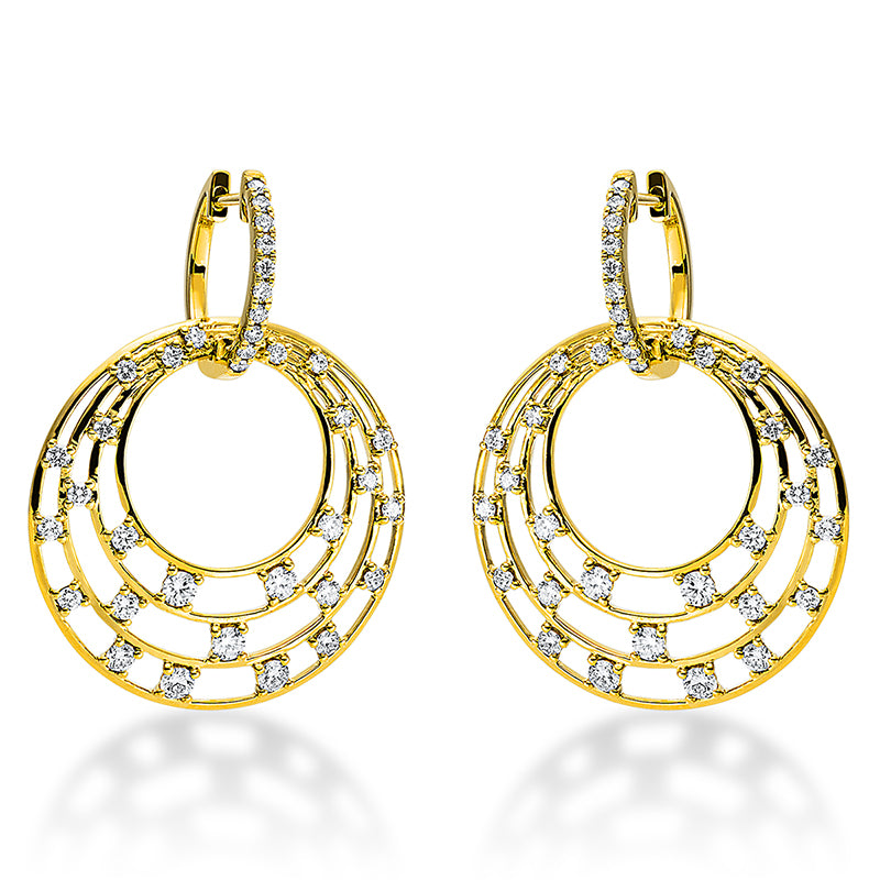 Ohrschmuck    aus 750/-18 Karat Gelbgold mit 74 Diamanten 2
