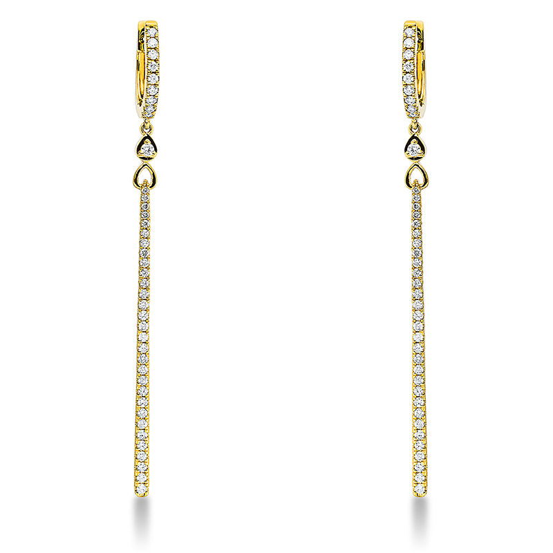 Ohrschmuck    aus 750/-18 Karat Gelbgold mit 80 Diamanten 0