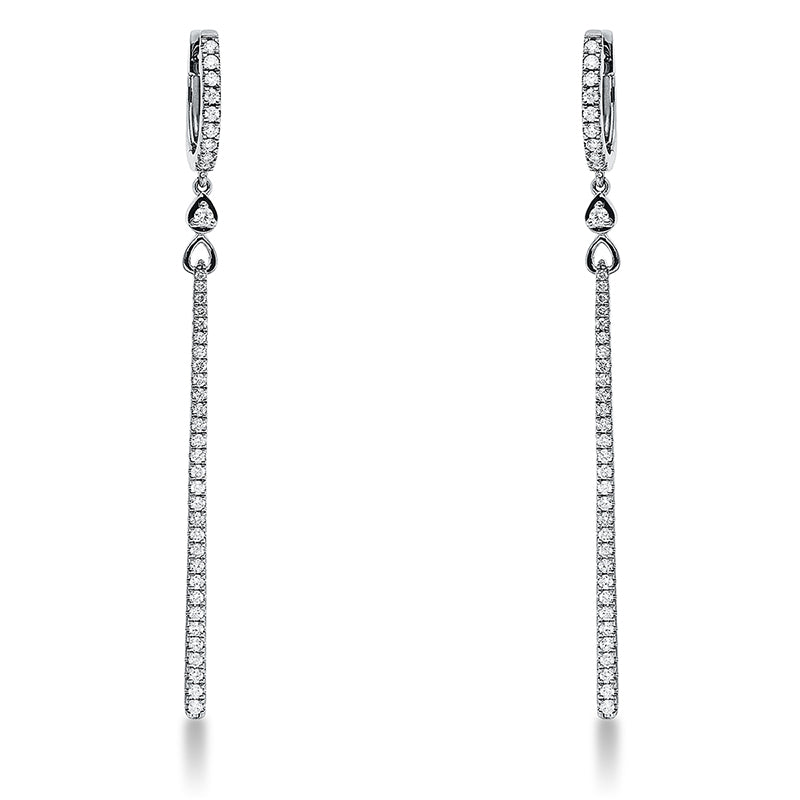 Ohrschmuck    aus 750/-18 Karat Weißgold mit 80 Diamanten 0