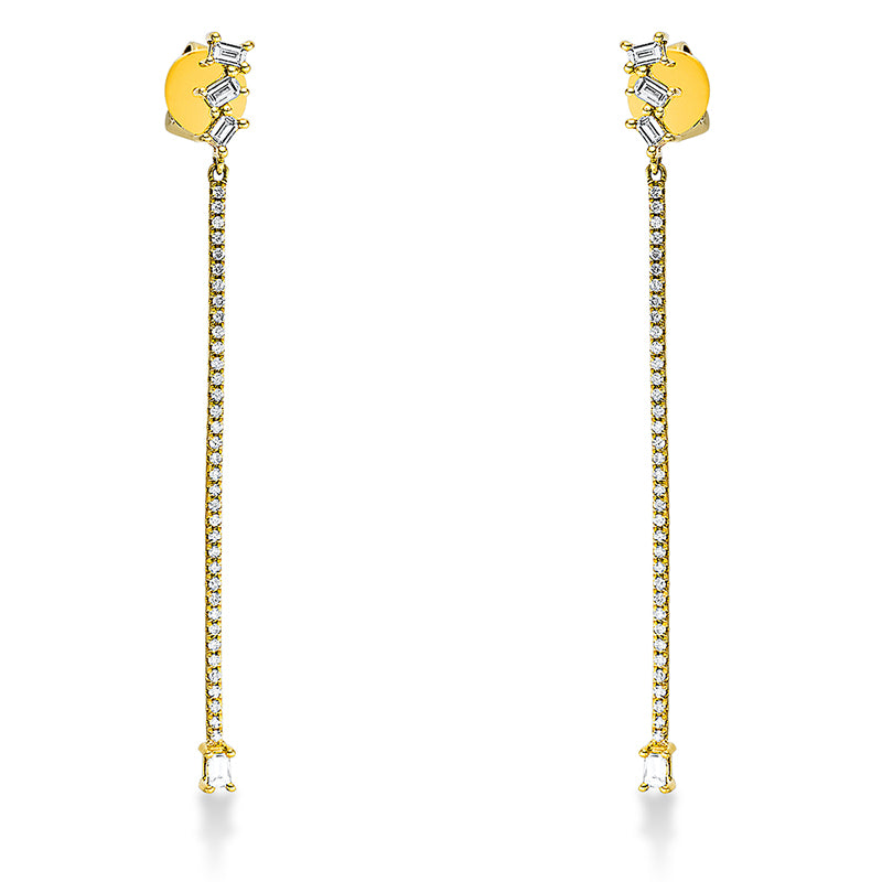 Ohrschmuck    aus 750/-18 Karat Gelbgold mit 80 Diamanten 0