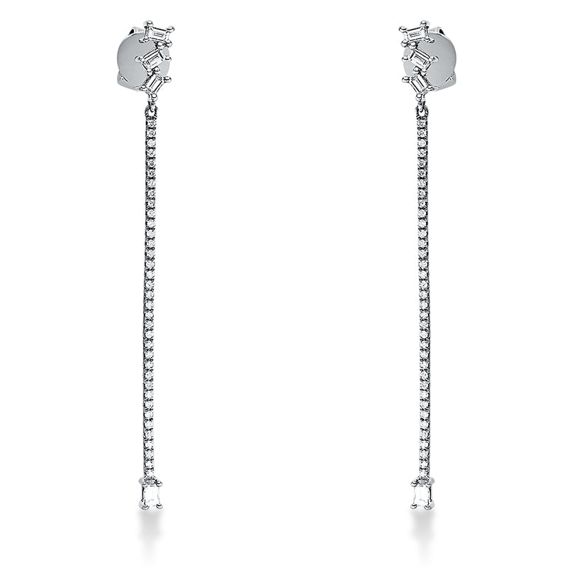 Ohrschmuck    aus 750/-18 Karat Weißgold mit 80 Diamanten 0